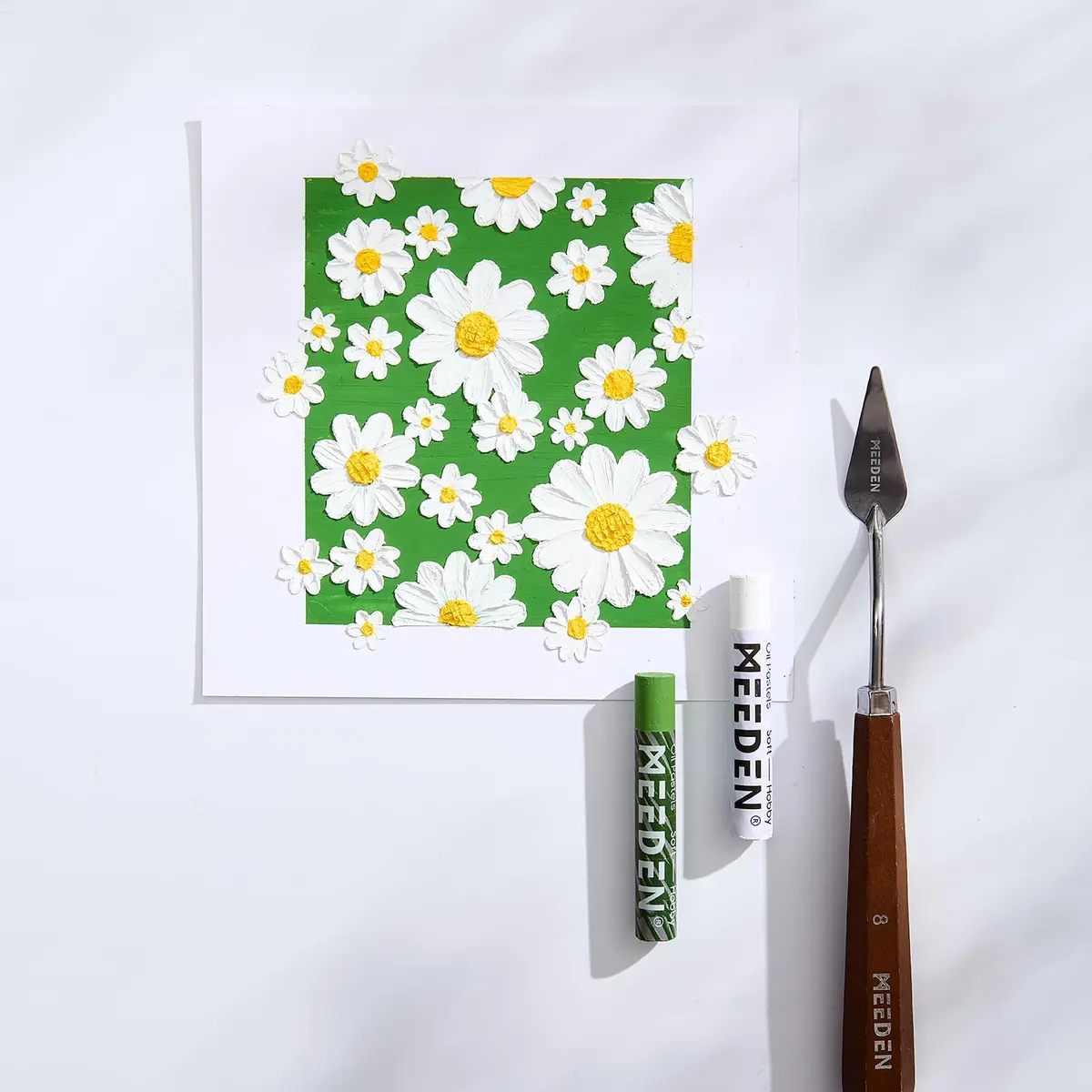 MEEDEN Soft White Oil Pastels 6 Pcs (6 Count) | Versatile Base Color for Artists & Beginners - view 7