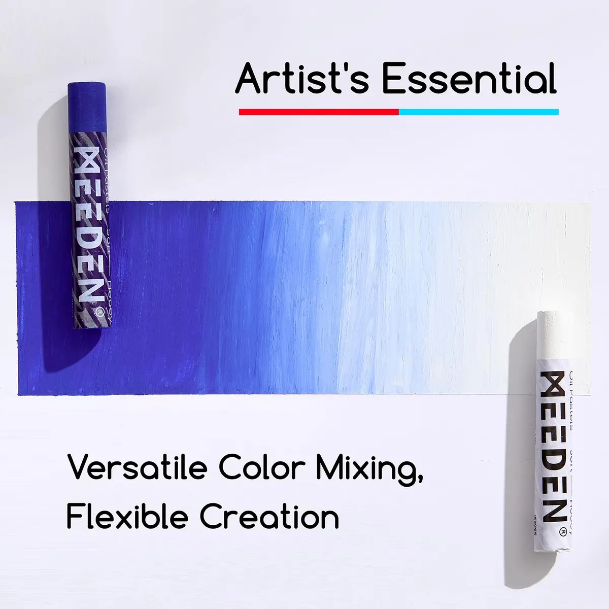 MEEDEN Soft White Oil Pastels 6 Pcs (6 Count) | Versatile Base Color for Artists & Beginners - view 3