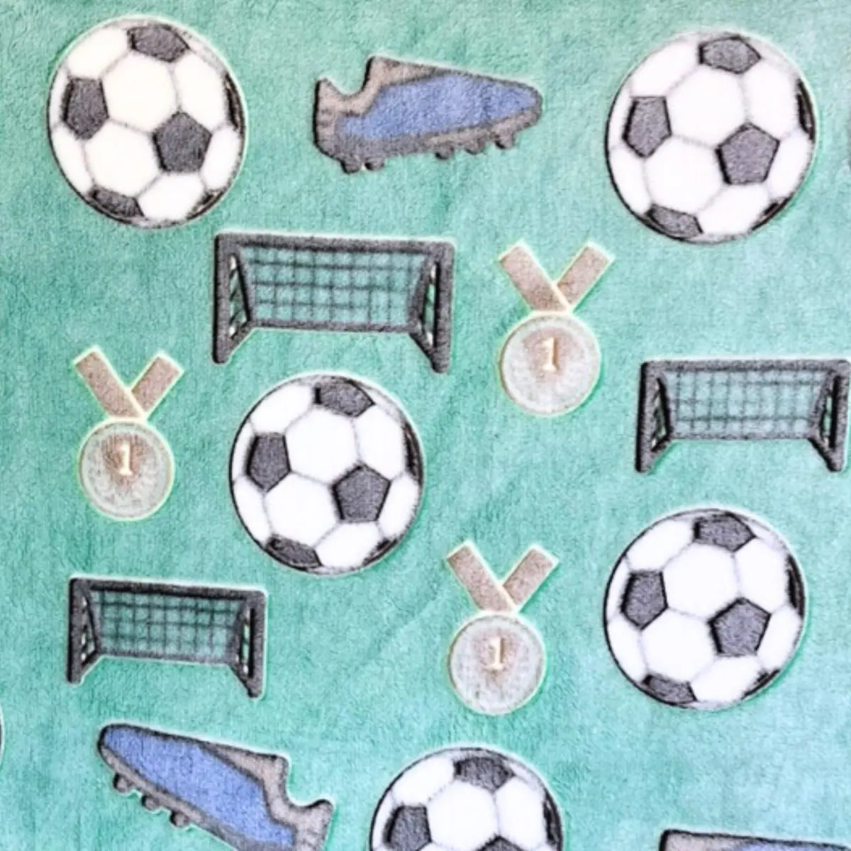 Blanket Buddies Glow in The Dark Soccer Throw Blanket 127cm x 152cm (50" x 60") | Fun Soccer Gift for Boys & Girls - view 7