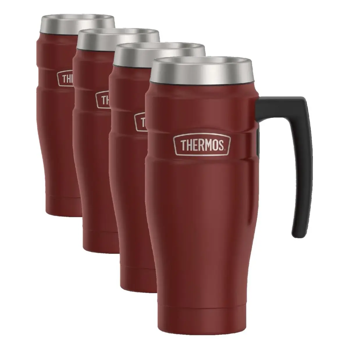 THERMOS Stainless King 16oz Travel Tumbler - Rustic Red, Pack of 4 - main product image