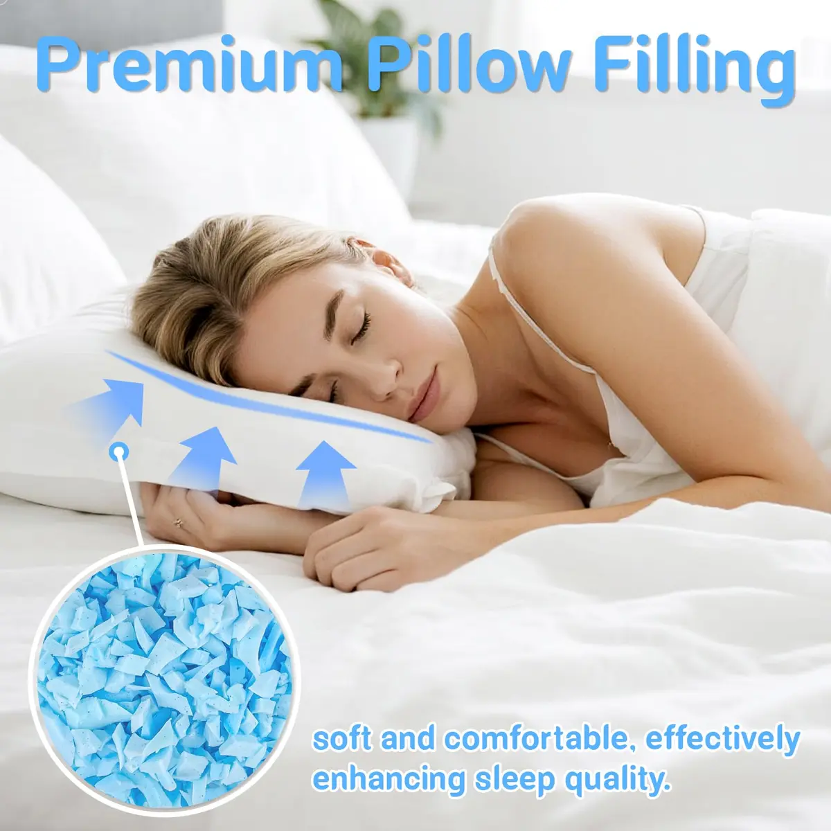 RAINFLOW Shredded Memory Foam Filling 200g (7.05 oz) | Soft, Body-Conforming Refill for Pillows & Bean Bags - view 3