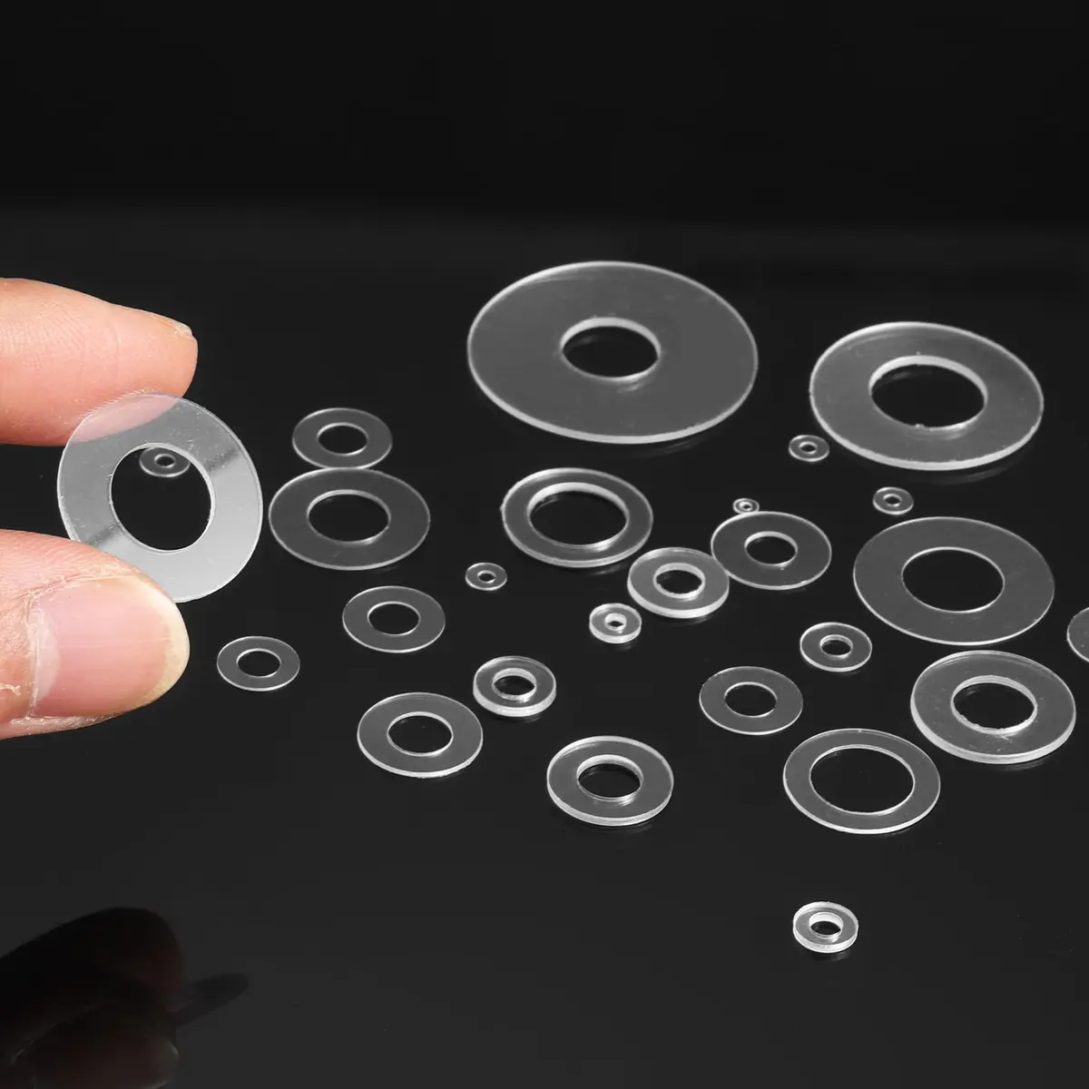 HARFINGTON M6 PVC Flat Washers 6mm ID 10mm OD 1mm Thick | 300-Piece Sealing Gasket Set - view 4