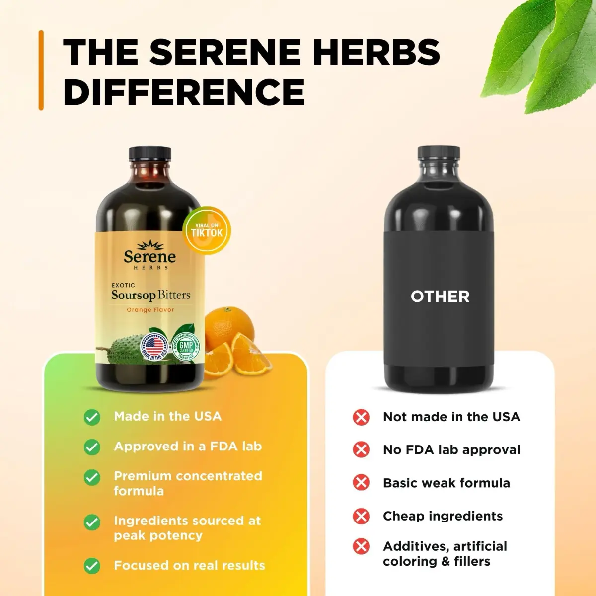 Serene Herbs Soursop Bitters Liquid 16 fl oz (473 ml) | Organic Gut Support, Energy & Immune Boost - view 5