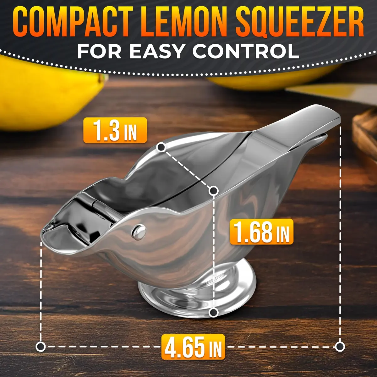 LEGLO Mini Bird Lemon Slice Squeezer Stainless Steel Lime Wedge Hand Juicer | Extracts More Juice with Less Effort - view 2