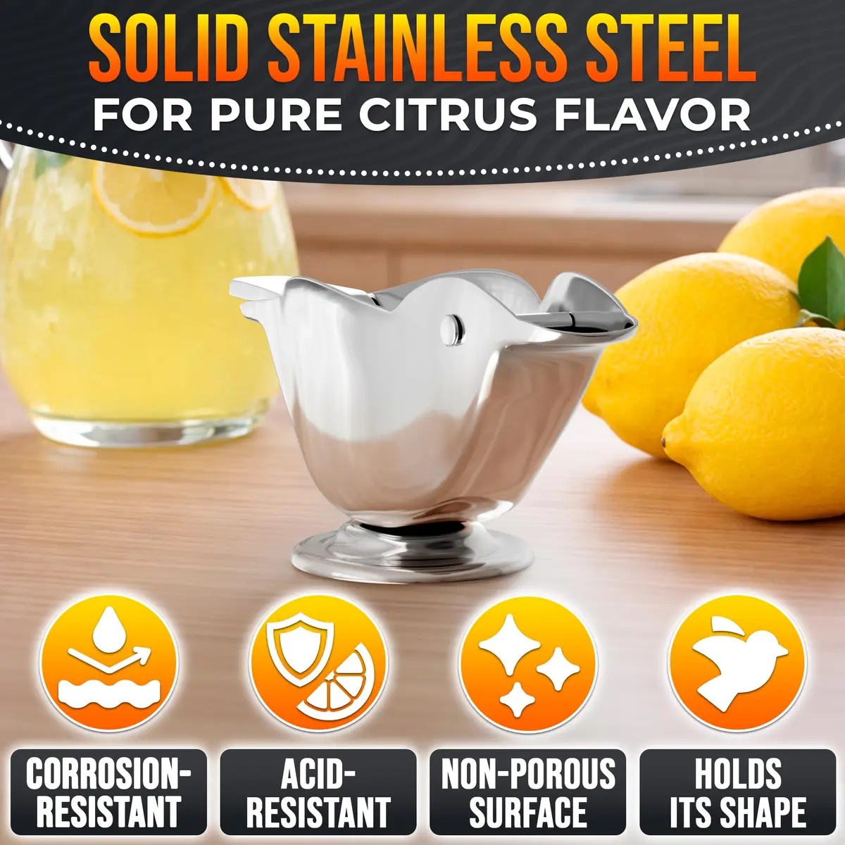 LEGLO Mini Bird Lemon Slice Squeezer Stainless Steel Lime Wedge Hand Juicer | Extracts More Juice with Less Effort - view 3