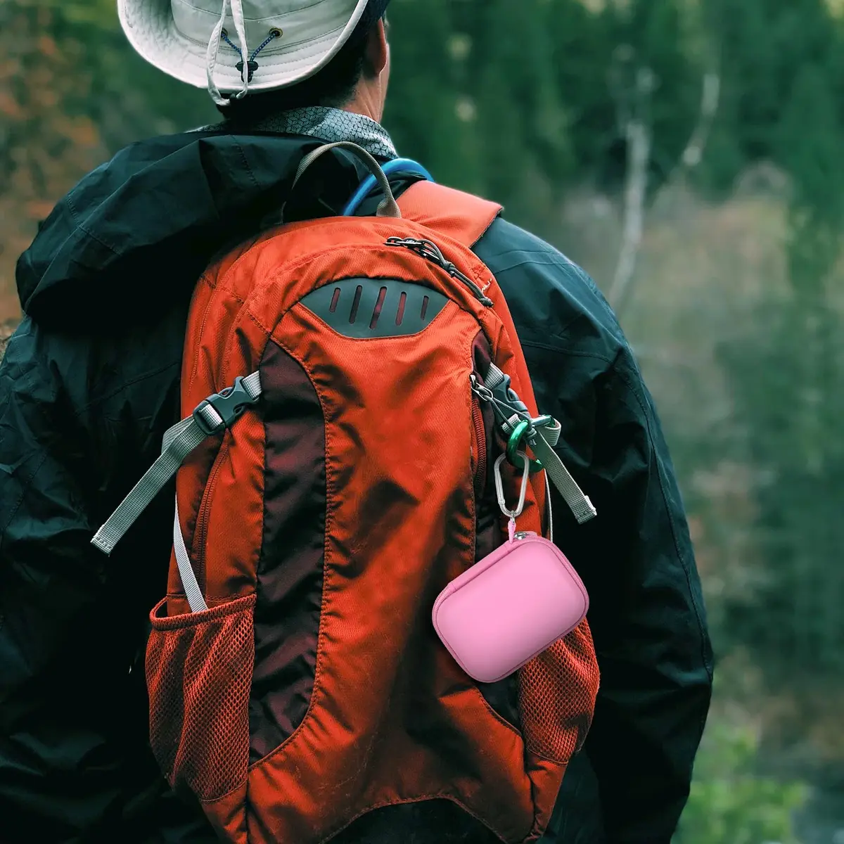 ANKHOH Carrying Case for Crucial X10/X9 Pro SSDs | Pink EVA Hard Shell Organizer with Carabiner - view 7