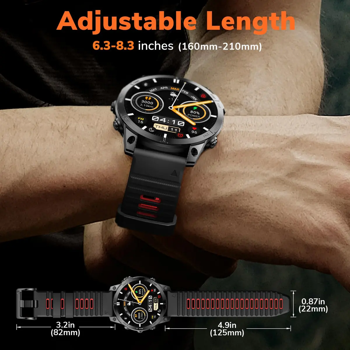 NotoCity Quickfit 22mm Watch Band for Garmin Fenix 8 47mm | Compatible with Garmin Fenix 9/8 Pro 47mm, 7/6/5 Series, Forerunner 965/955/945/935, Epix Pro 47mm - view 6