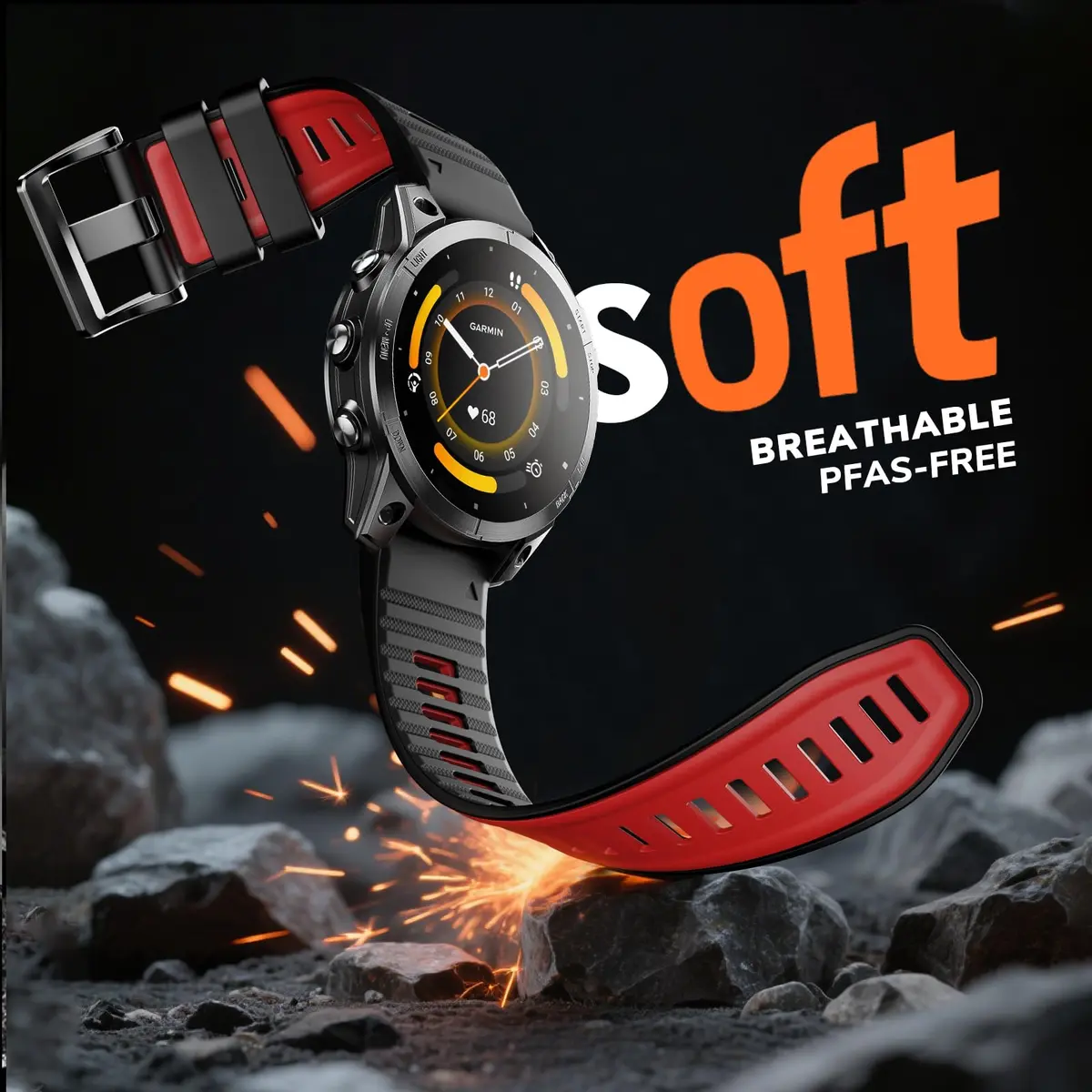 NotoCity Quickfit 22mm Watch Band for Garmin Fenix 8 47mm | Compatible with Garmin Fenix 9/8 Pro 47mm, 7/6/5 Series, Forerunner 965/955/945/935, Epix Pro 47mm - view 3