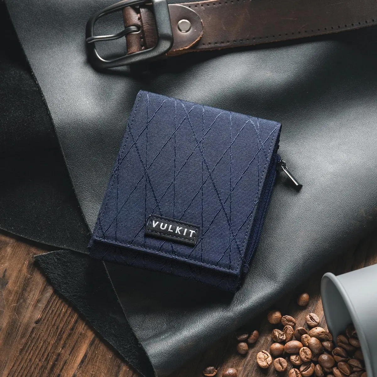 VULKIT Mens Nylon Multifold Wallet with RFID Blocking & 20+ Card Capacity | Blue - view 7
