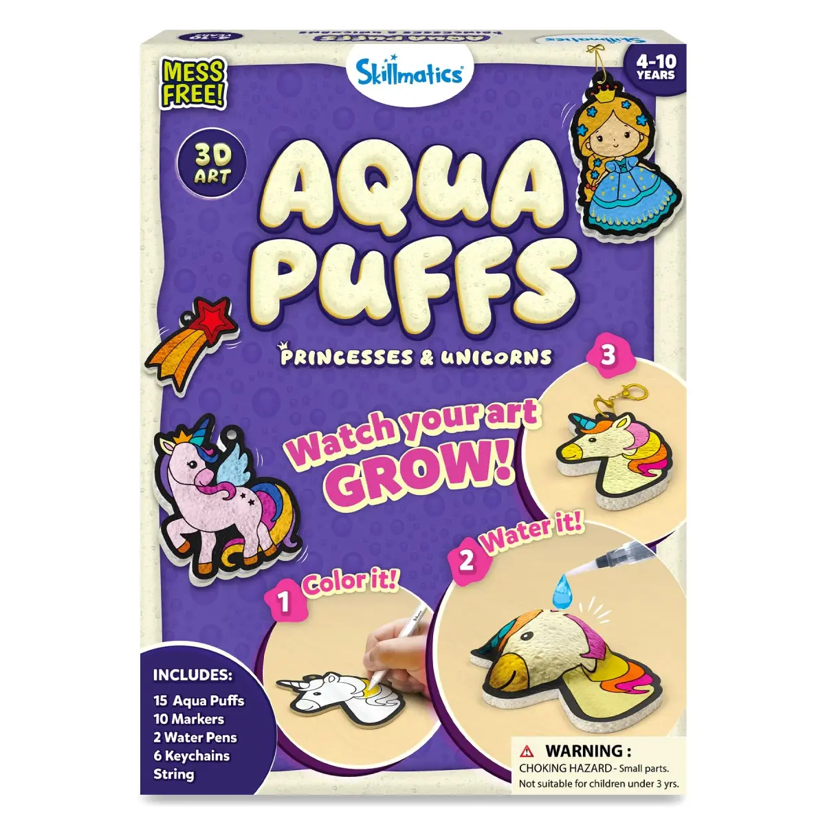 Skillmatics Aqua Puffs Unicorns Art & Craft Kit 18.5cm x 24.6cm x 3.4cm | Parents Best Toys Award Winner 2025 - main product image