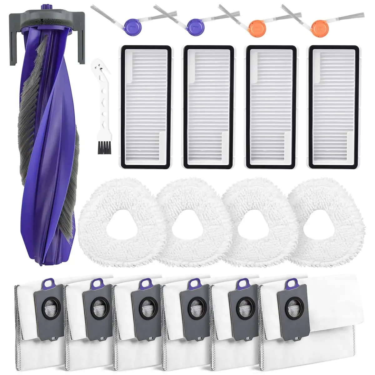 BTRSOLUS 20 Pcs Accessories Kit for NARWAL Freo Z10 Ultra/Z10 Robot Vacuum Cleaner | Complete Replacement Parts Set - main product image