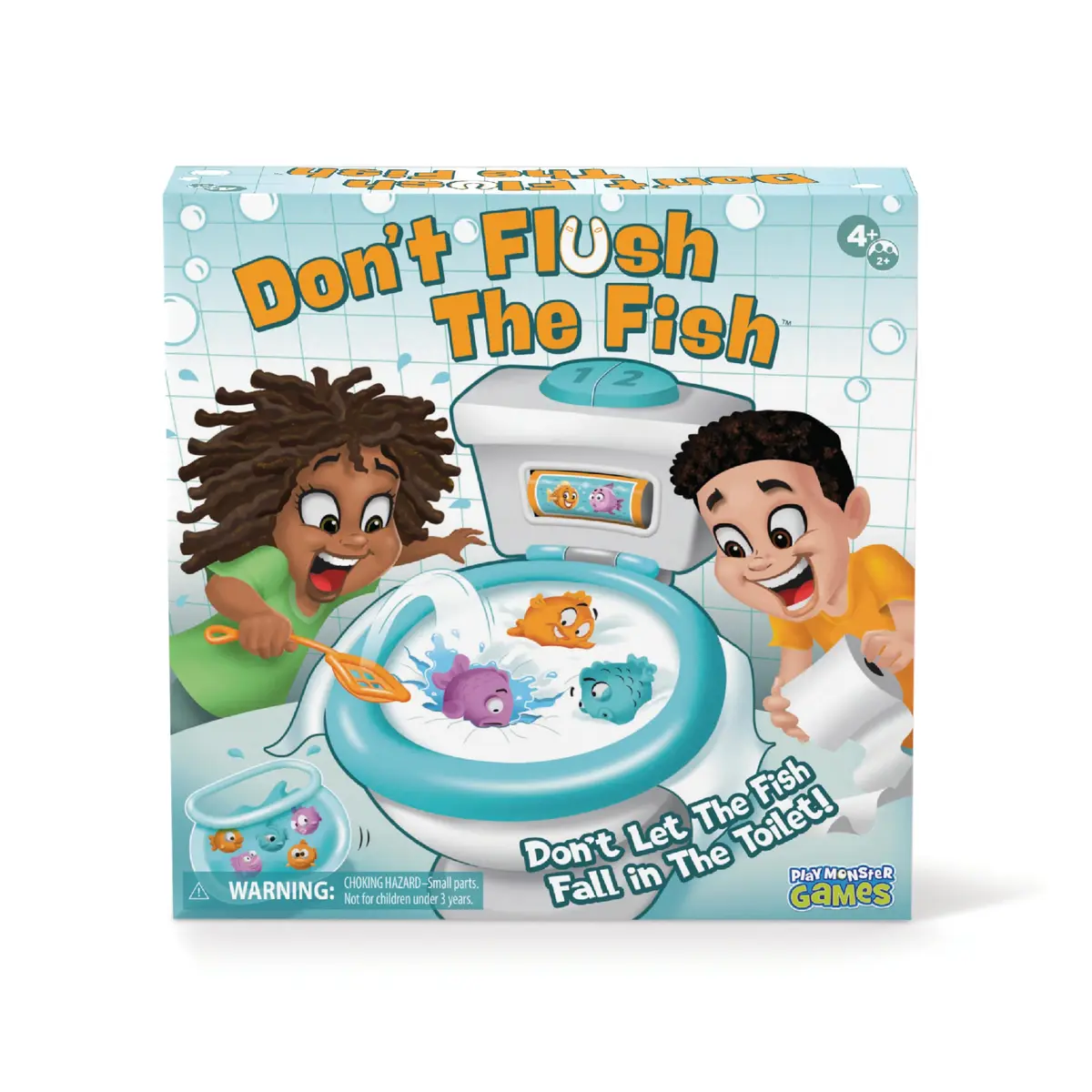 PlayMonster Don't Flush the Fish Board Game for Family Game Night | Ages 4+, 2+ Players, Plastic - main product image