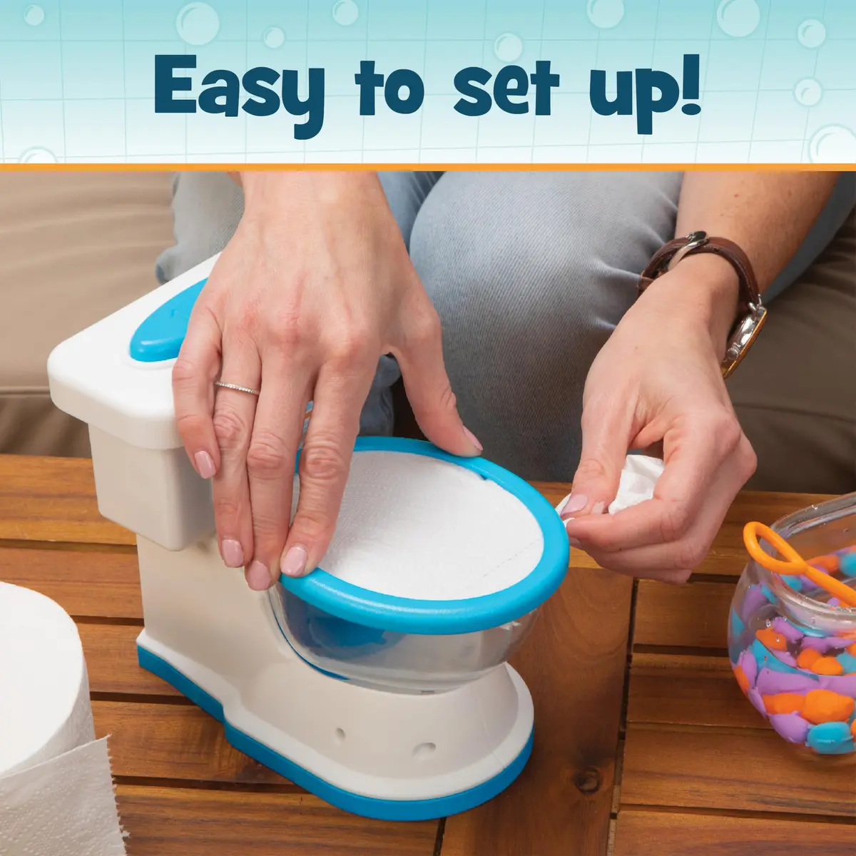 PlayMonster Don't Flush the Fish Board Game for Family Game Night | Ages 4+, 2+ Players, Plastic - view 4