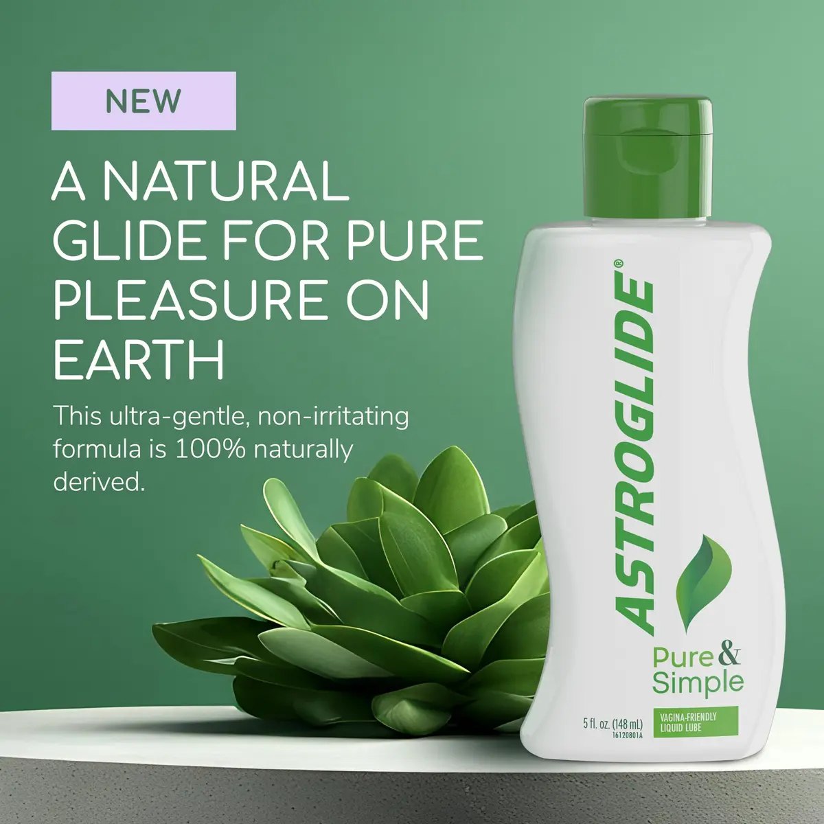 Astroglide Pure & Simple 5 fl oz Water-Based Lubricant | Naturally Derived, Vegan, pH-Balanced - view 2