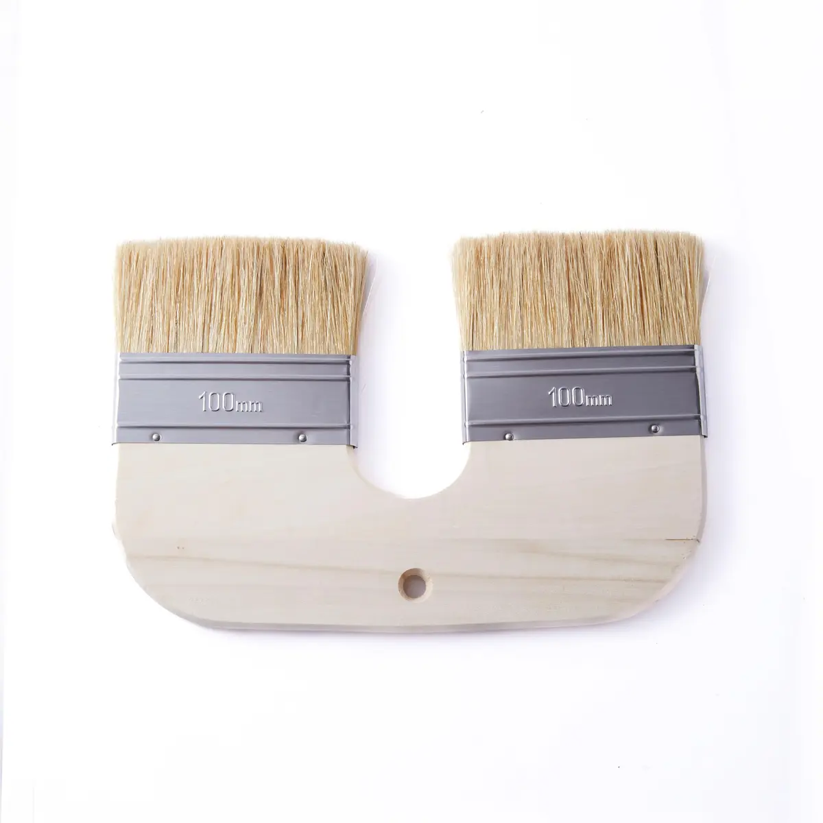 Xylarnoveth Limewash Paint Brush, 4 in Natural Bristle Double Brush | Wide U-Shaped Handle for Lime & Mineral Paints - view 8