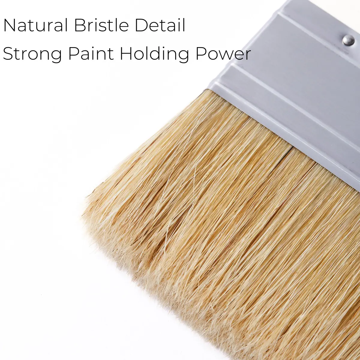 Xylarnoveth Limewash Paint Brush, 4 in Natural Bristle Double Brush | Wide U-Shaped Handle for Lime & Mineral Paints - view 4