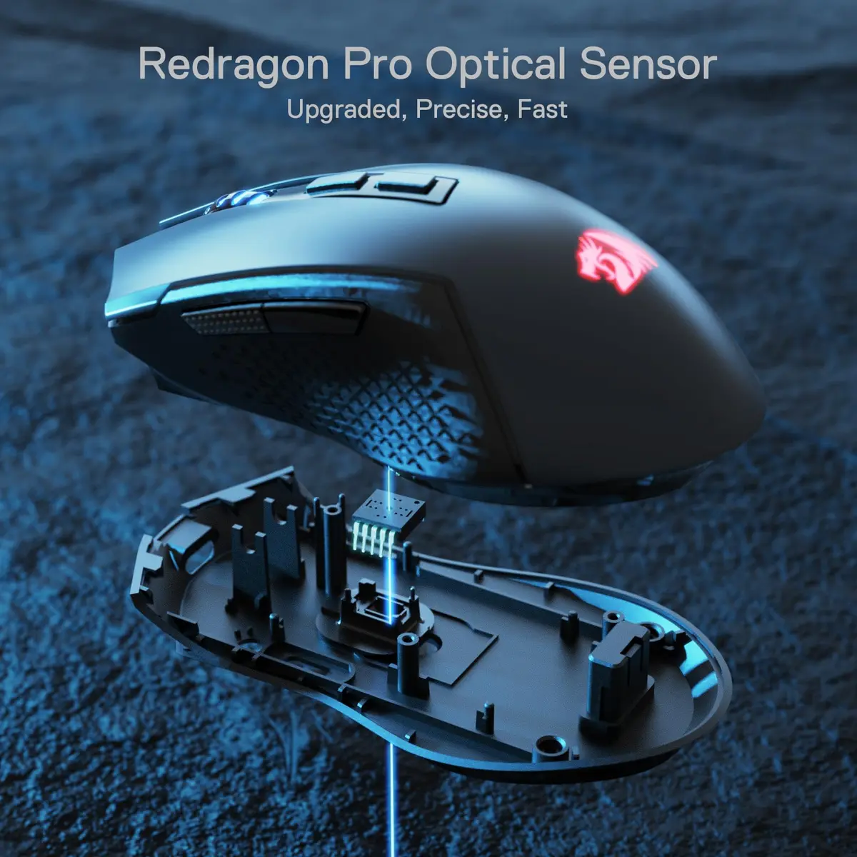 Redragon M693 LIT Wireless RGB Gaming Mouse 12800 DPI 7 Programmable Buttons | 3-Mode Connectivity - view 4