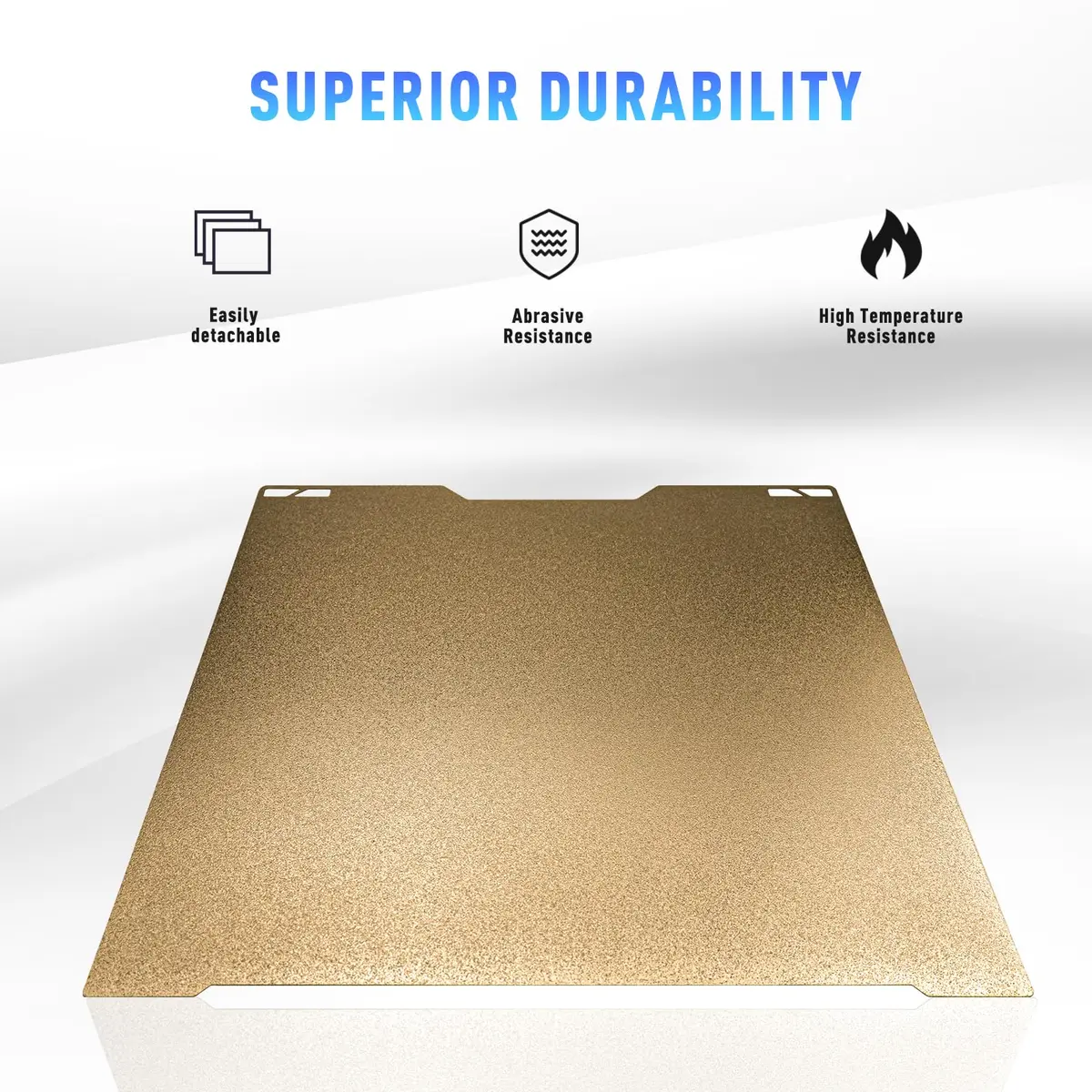 SeulQirw 355x346mm PEI Build Plate for Bambu Lab H2D | Double Sided Gold Textured Steel Bed - view 6