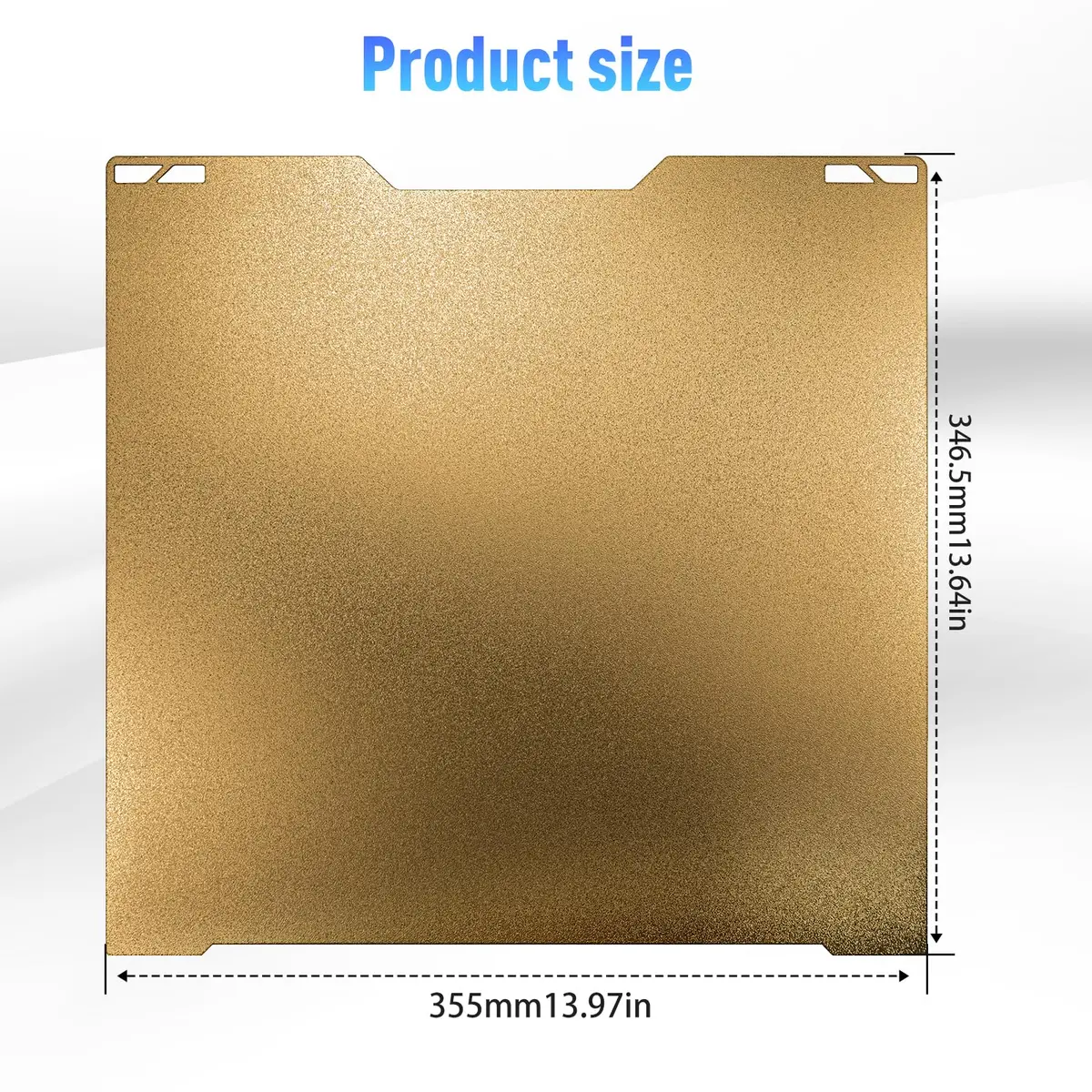 SeulQirw 355x346mm PEI Build Plate for Bambu Lab H2D | Double Sided Gold Textured Steel Bed - view 4