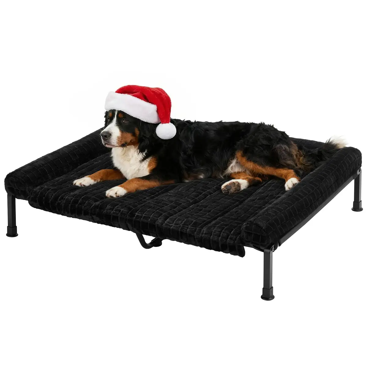 Veehoo Elevated Dog Bed with Fluffy Plush Bolster Cushion | Orthopedic Large Dog Couch Bed - main product image