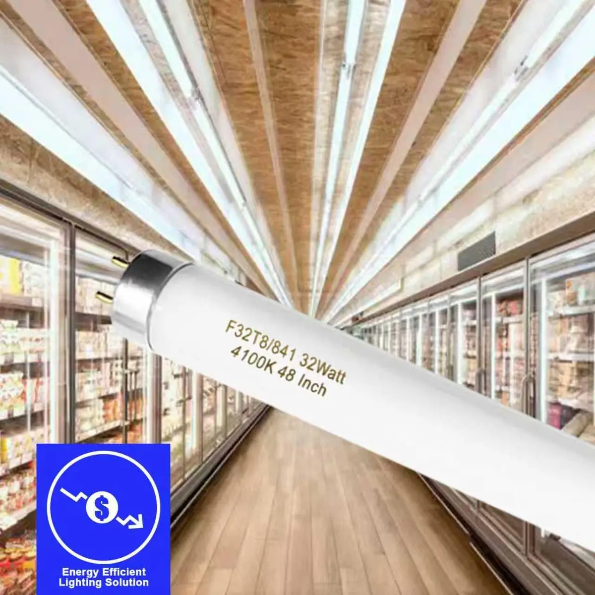 Konideke 48 Inch T8 Fluorescent Tube Light Bulb 32W 4100K Cool White 2850 Lumens G13 Base (10 Pack) - view 7