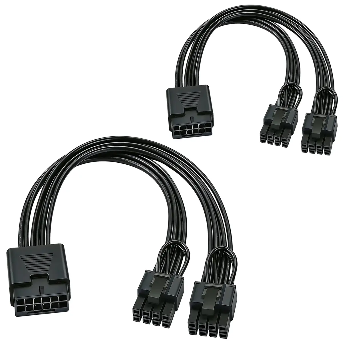 COMeap 16 Pin to Dual 8 Pin(6+2) PCIe Conversion GPU Power Cable 18cm (7in) | 600W Rated Power - main product image