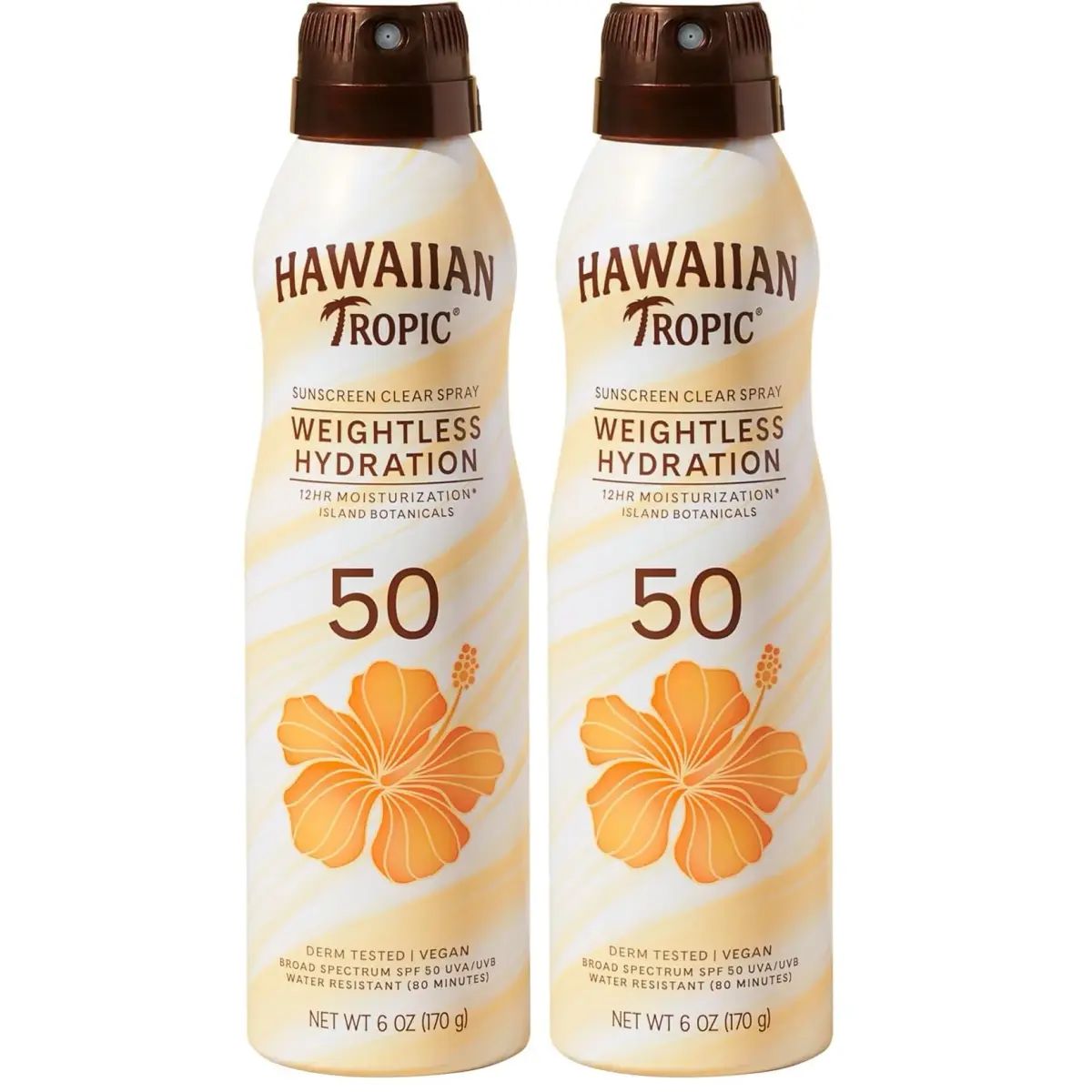 Hawaiian Tropic Weightless Hydration SPF 50 Sunscreen Spray 355ml (12 Fl Oz) | Dermatologist Tested for All Skin Types - main product image