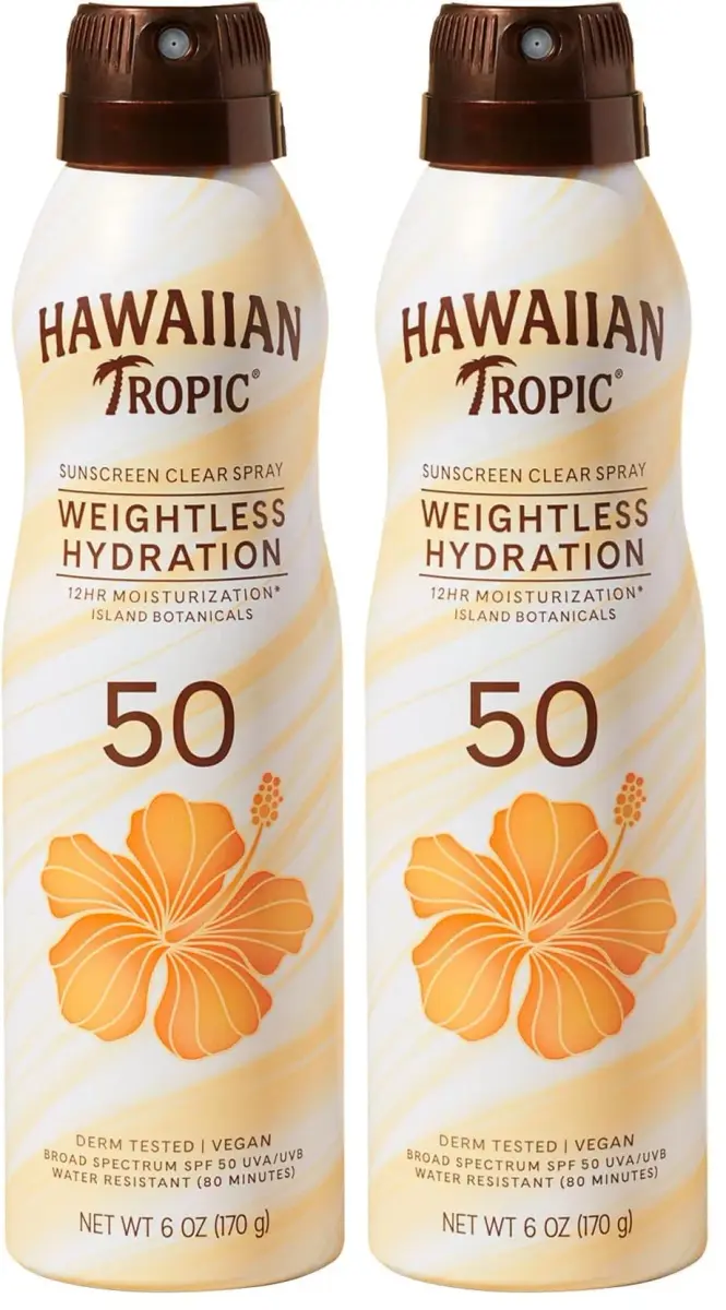 Hawaiian Tropic Weightless Hydration SPF 50 Sunscreen Spray 355ml (12 Fl Oz) | Dermatologist Tested for All Skin Types - main product image