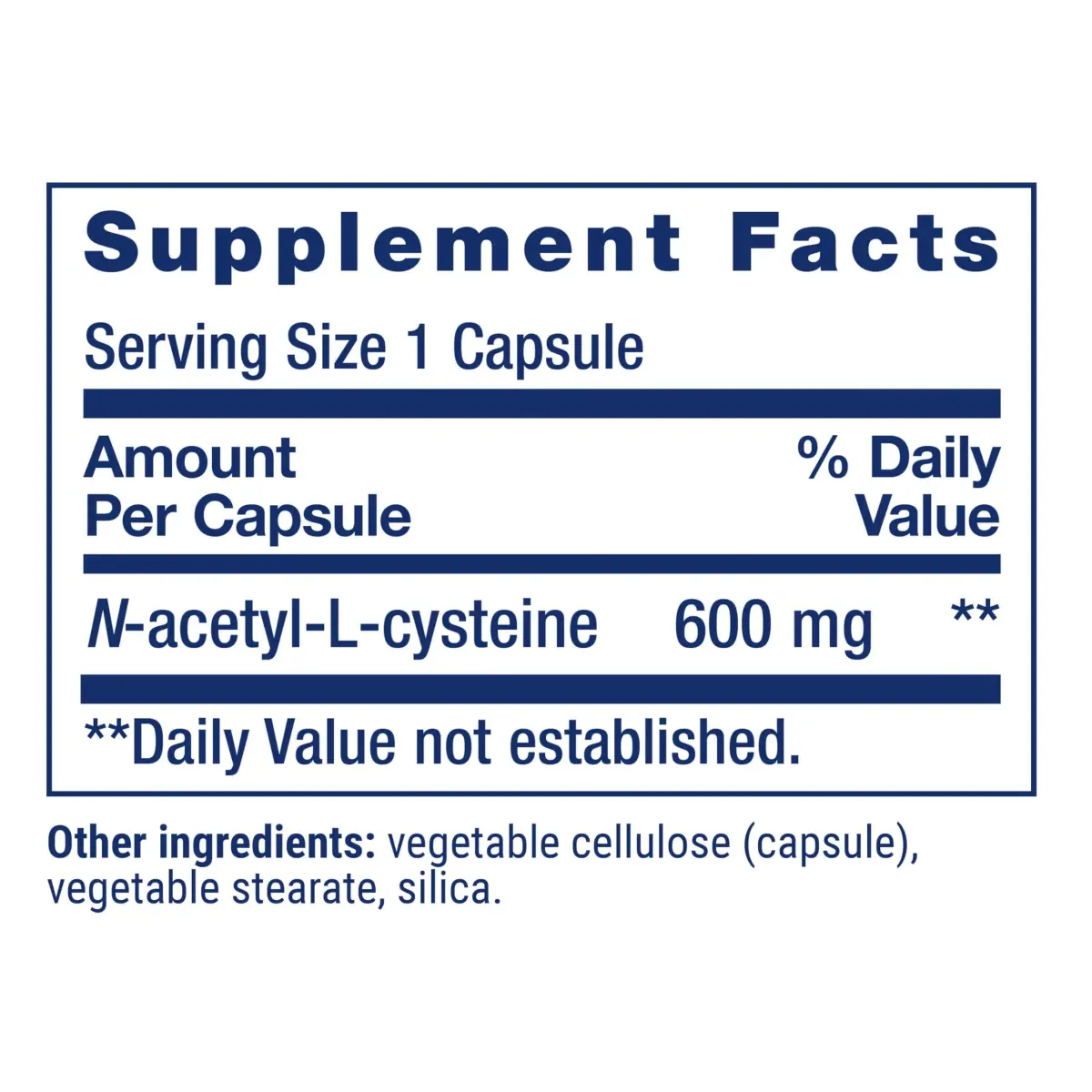 Life Extension N-Acetyl-L-Cysteine (NAC) 600 mg Capsules | Potent Antioxidant Support for Immune, Respiratory & Liver Health (120 Count) - view 2