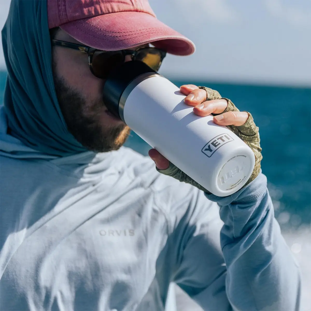 YETI Rambler 16 oz Travel Bottle Navy | Vacuum Insulated Stainless Steel Tumbler with Leakproof Cap - view 2