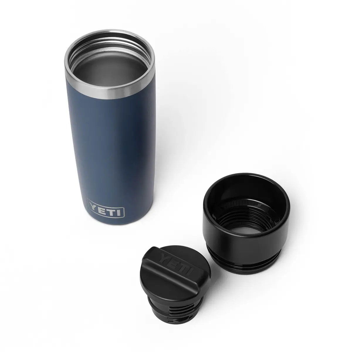YETI Rambler 16 oz Travel Bottle Navy | Vacuum Insulated Stainless Steel Tumbler with Leakproof Cap - view 3