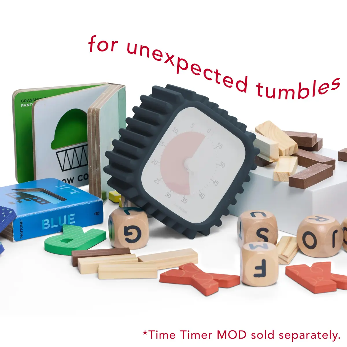 Time Timer MOD Tread Protective Case | Charcoal Silicone Cover for Drop Protection (4.3 x 4.6 x 2.4 inches) - view 2
