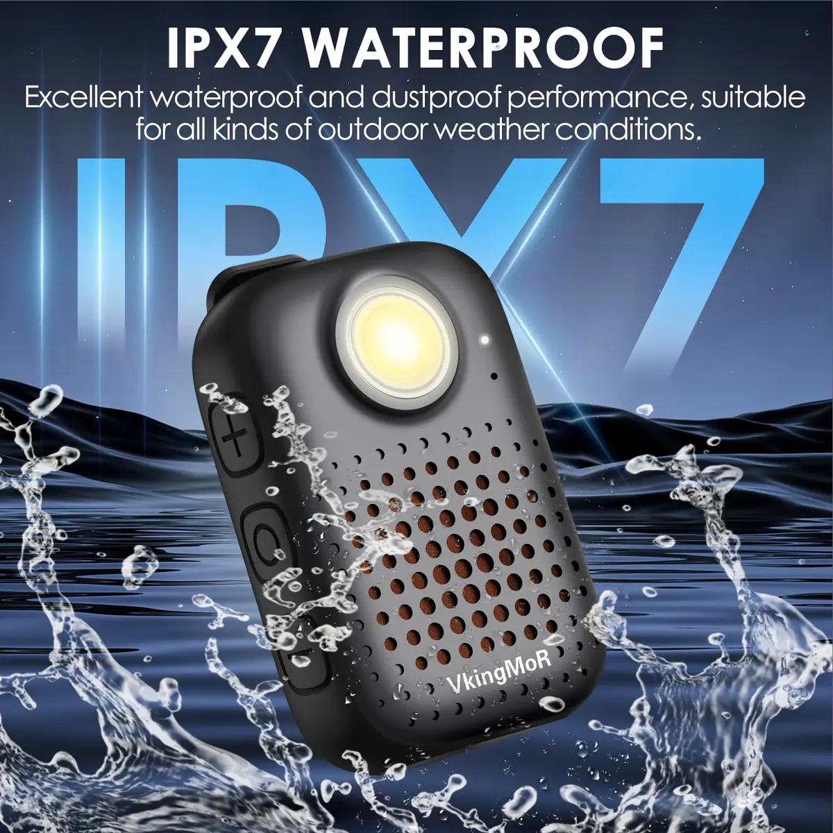 VkingMoR Wearable Bluetooth Speaker with Waterproof Dustproof IPX7 | Compact Stereo Sound - view 7