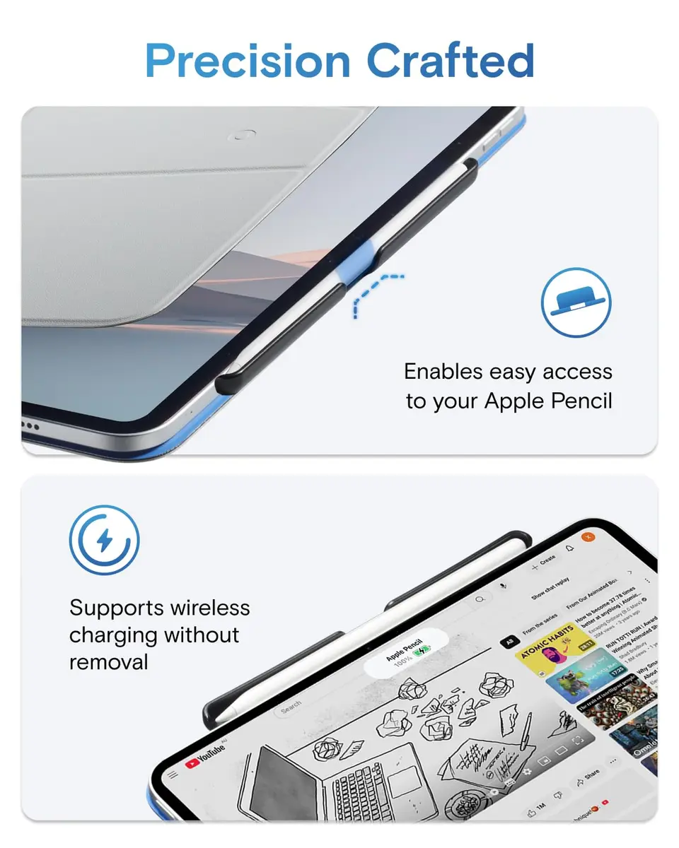 MOFT Pencil Holder for Apple Pencil 2nd Gen | Compatible with Magic Keyboard & Folio, Black - view 5