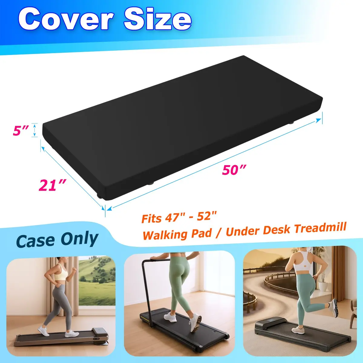 Easecos Walking Pad Cover for Under Desk Treadmill 47-50" | Dustproof & Waterproof - view 2