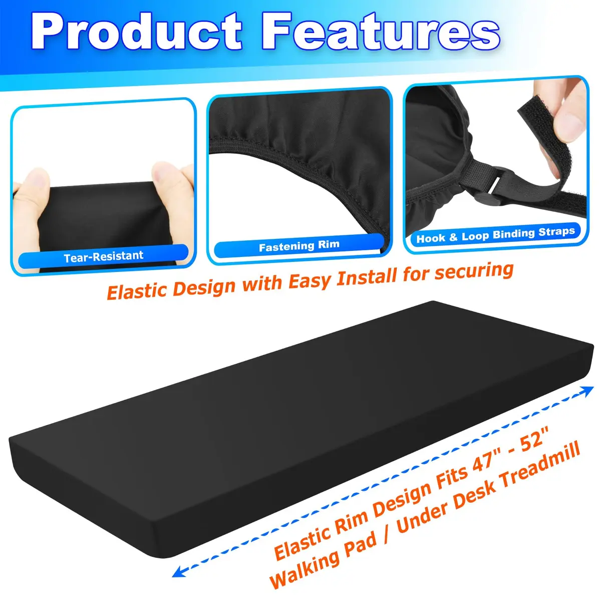 Easecos Walking Pad Cover for Under Desk Treadmill 47-50" | Dustproof & Waterproof - view 3