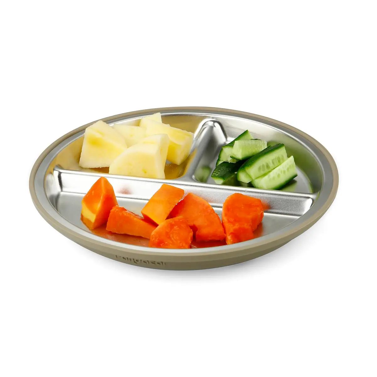 PandaEar 3 Pack Stainless Steel Baby Suction Plates | Divided Toddler Plate for Baby Led Weaning, Non-Slip, Dishwasher Safe - view 4