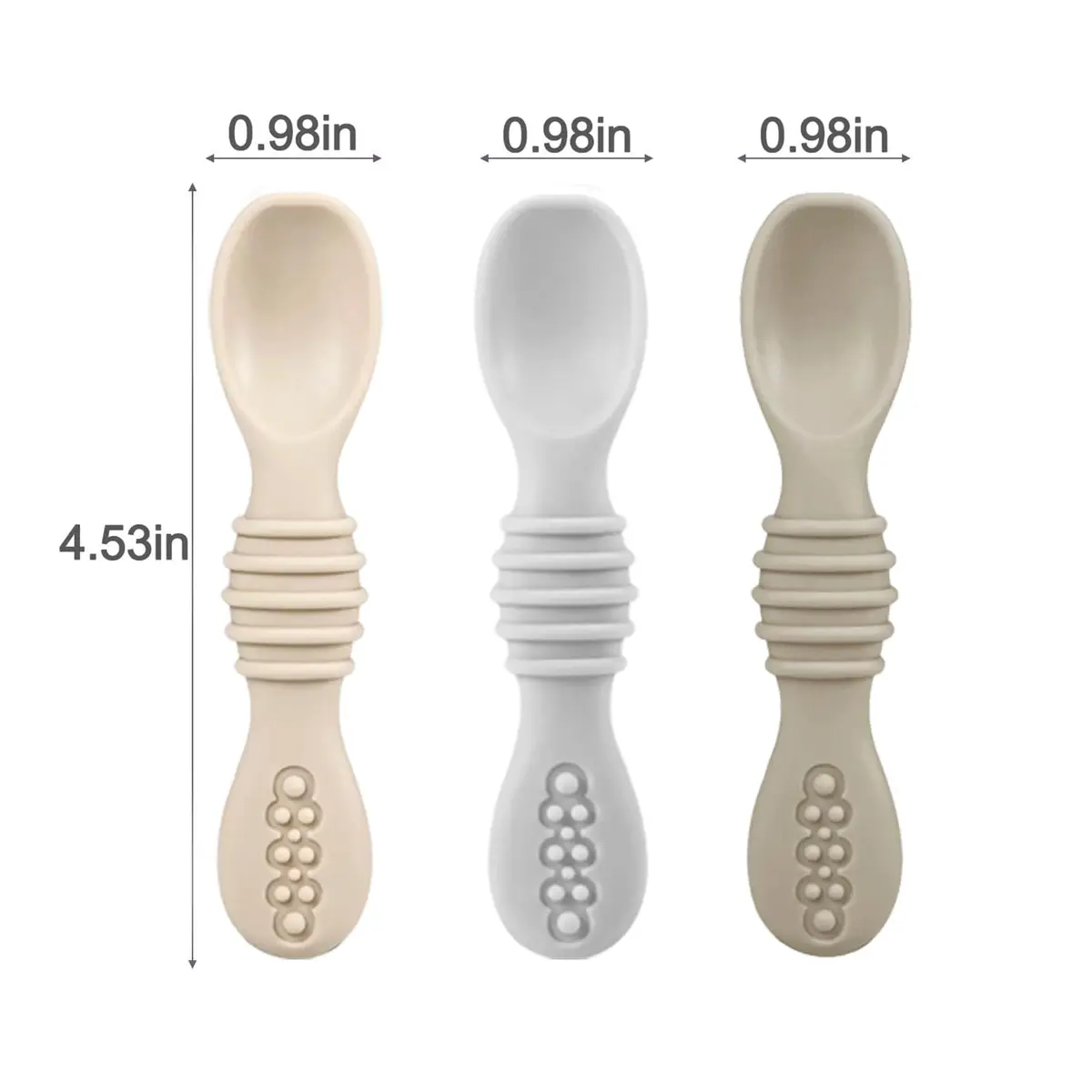 PandaEar 3 Pack Stainless Steel Baby Suction Plates | Divided Toddler Plate for Baby Led Weaning, Non-Slip, Dishwasher Safe - view 3
