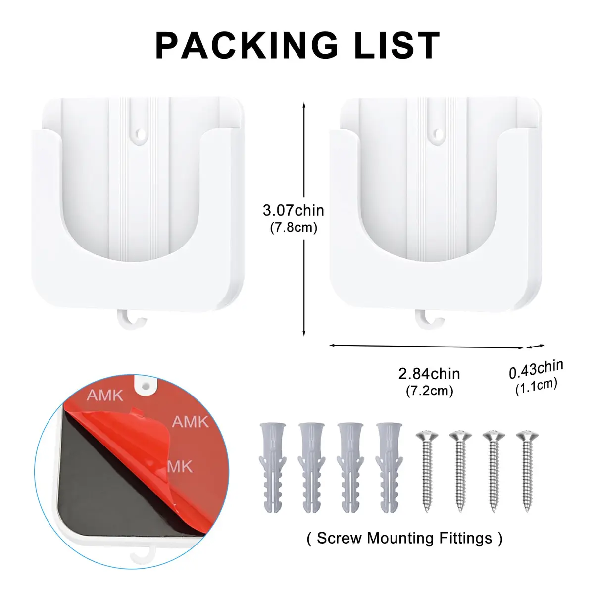 Annkoifu Adhesive Camera Mount Fits for Tapo Indoor Security Camera C100/C101/C110/C111/KC400/KC100/KC105 | No Drill Wall Bracket - view 7