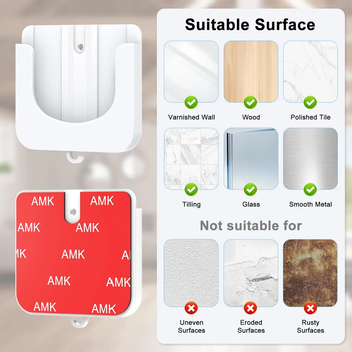 Annkoifu Adhesive Camera Mount Fits for Tapo Indoor Security Camera C100/C101/C110/C111/KC400/KC100/KC105 | No Drill Wall Bracket - view 4
