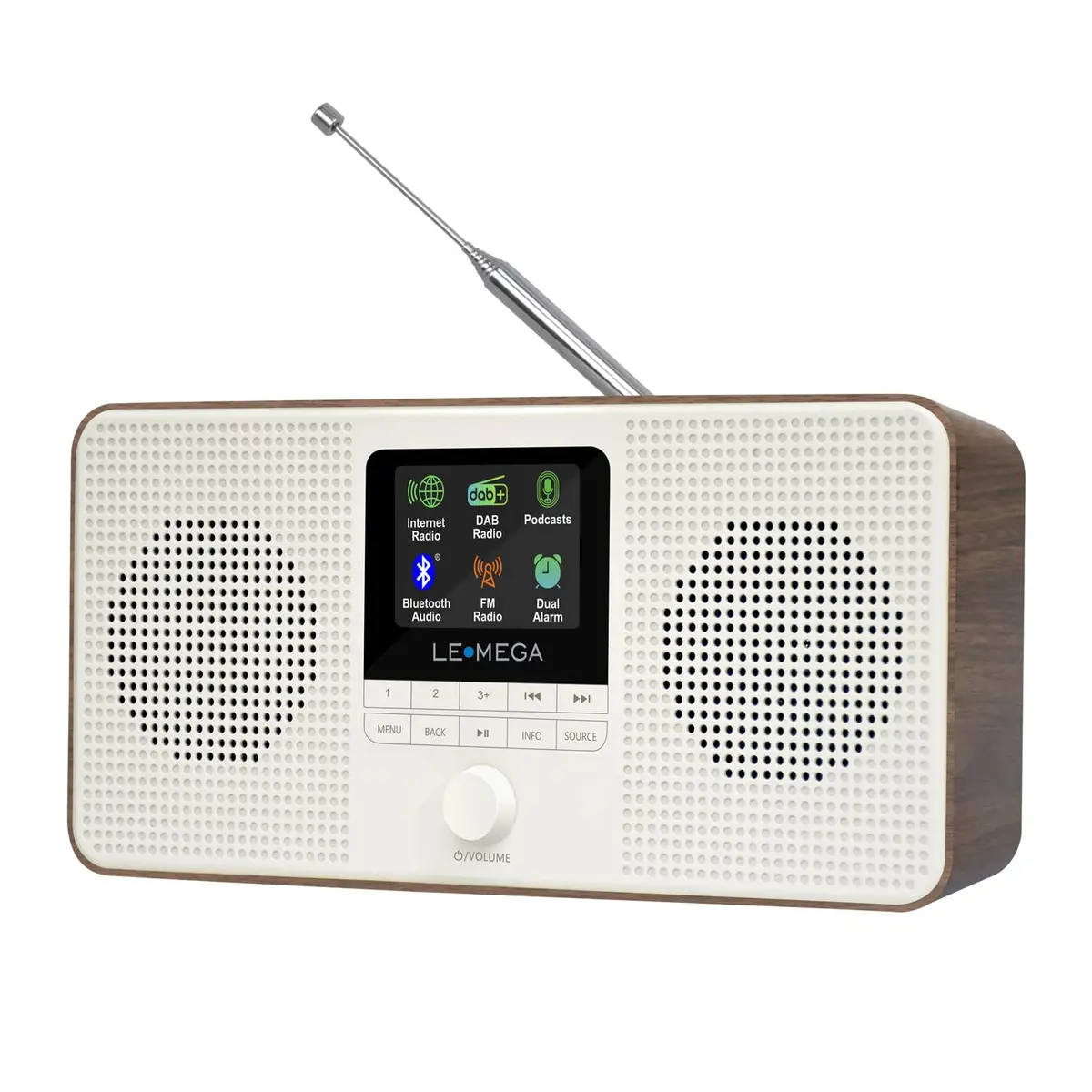 LEMEGA IR4S Internet Radio with Bluetooth, FM, Podcasts | Portable Walnut - main product image