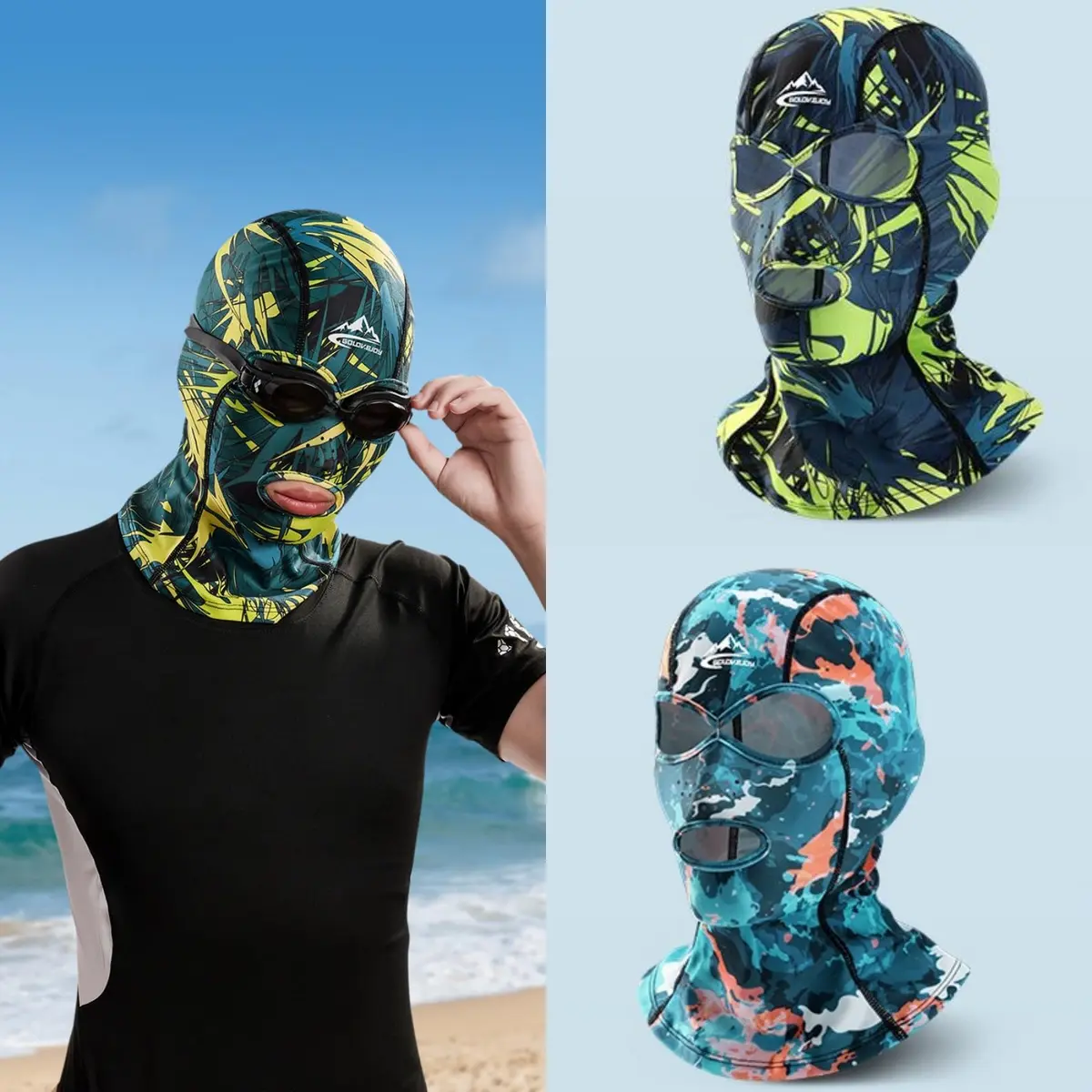 Xmipbs Full Face UV Protection Swimming Mask, Adults | Sunblock & Jellyfish Shield, UV50+ (Color 2 WWFS) | Fast Drying - view 2