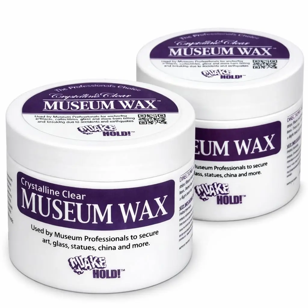 Quakehold! Museum Wax 2 oz (113g) 2-Pack | Secures Collectibles Against Bumps & Earthquakes - main product image