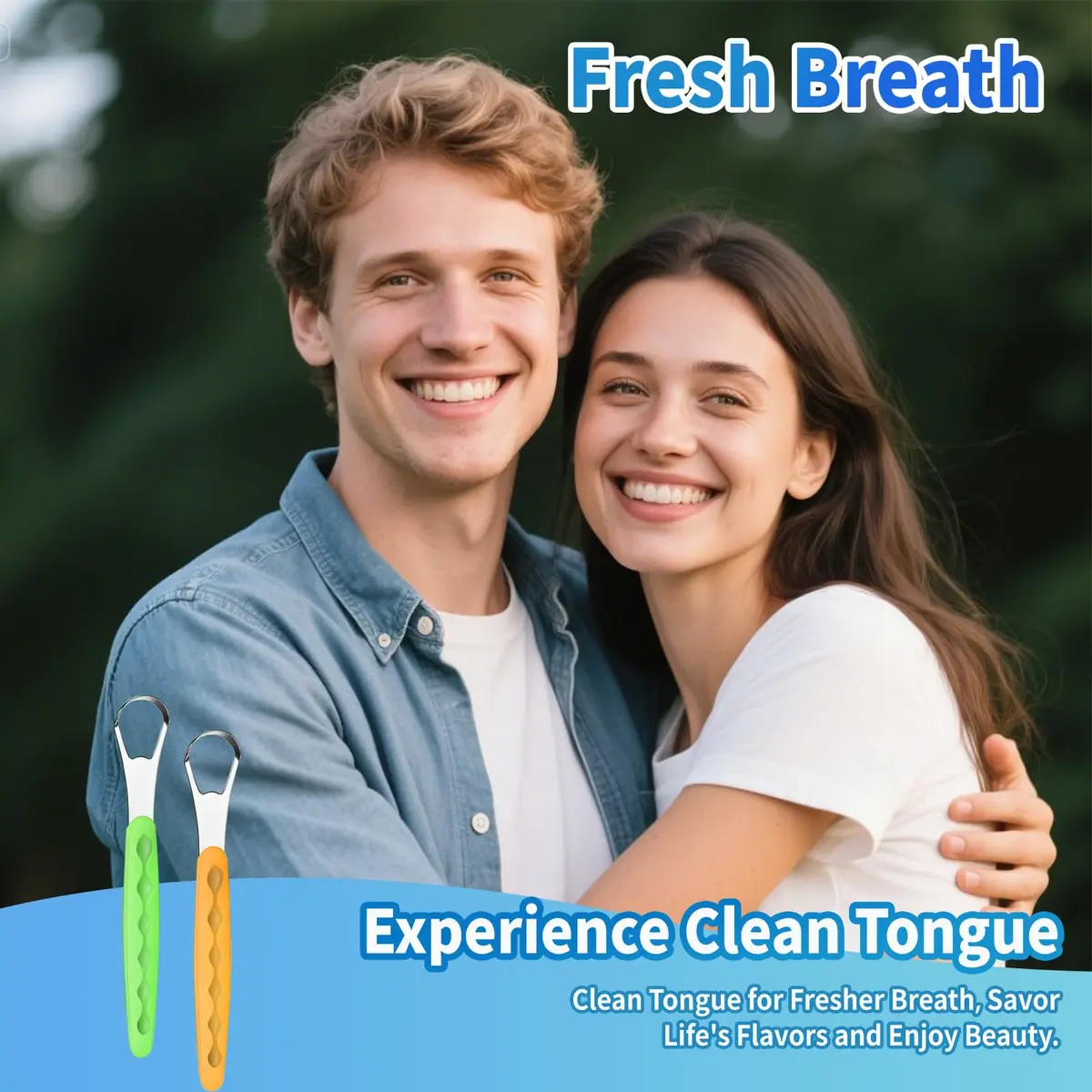 RIKKUSE 2-Pack Stainless Steel Tongue Scraper Set with Travel Cases | Removes Bad Breath & Buildup - view 8
