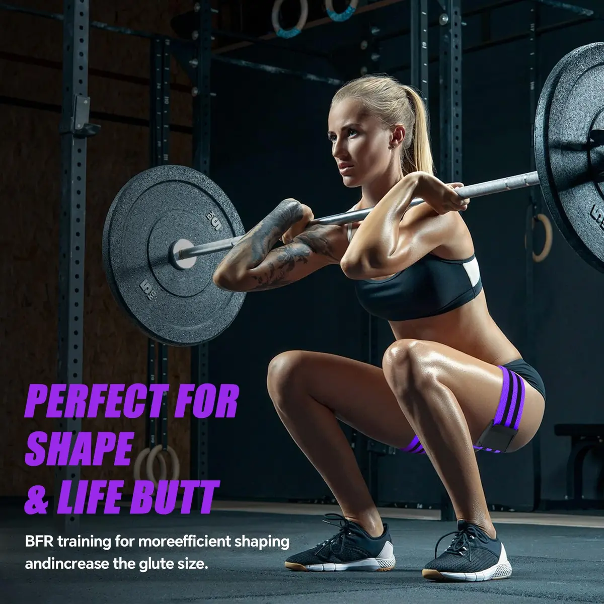 ROSYQUARZ BFR Training Bands Purple | 35.4'' (90cm) Length, 2'' (5cm) Width - view 6