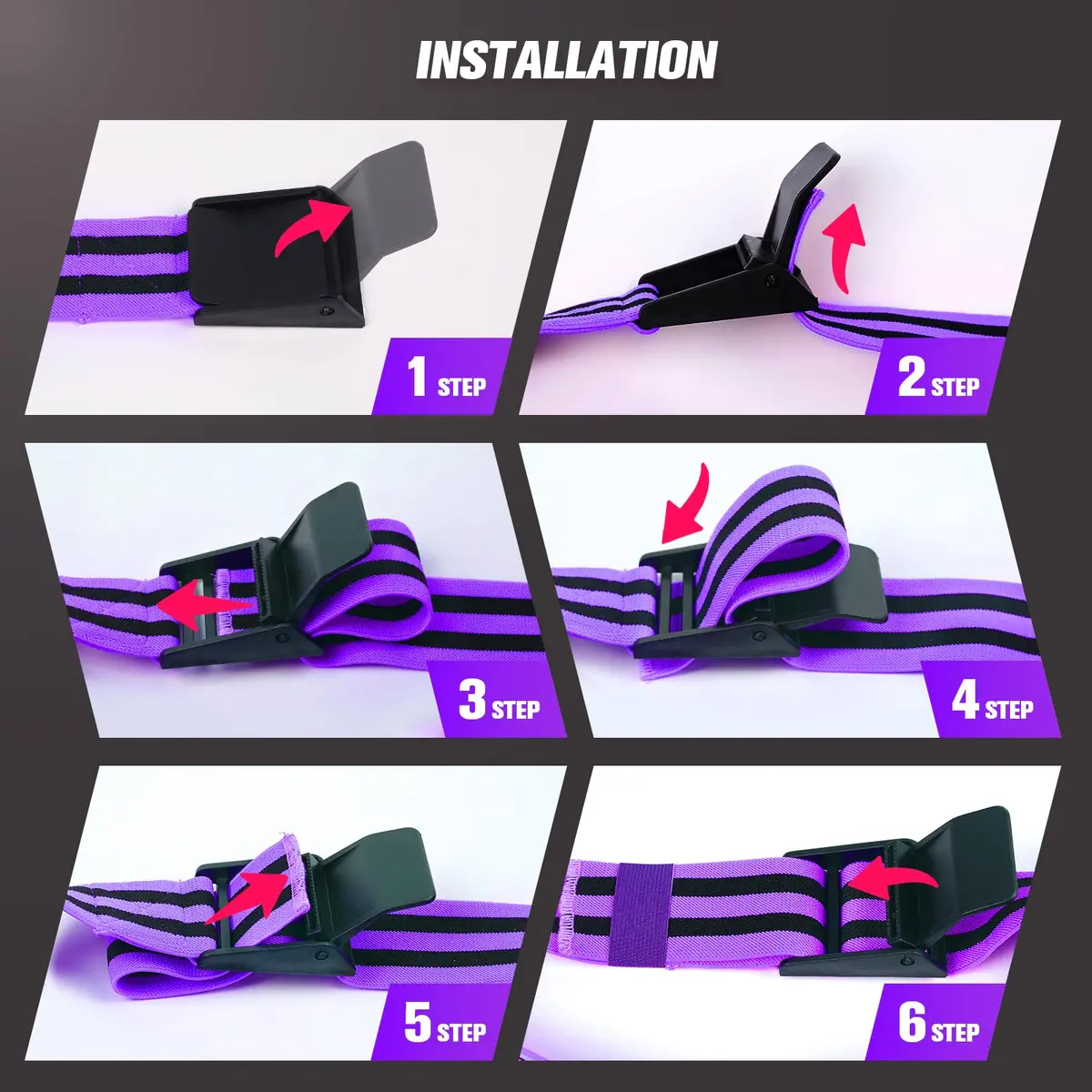ROSYQUARZ BFR Training Bands Purple | 35.4'' (90cm) Length, 2'' (5cm) Width - view 3