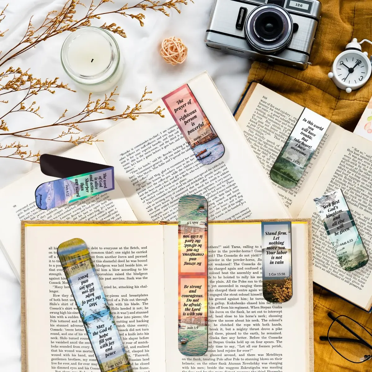 Diteryy 108-Piece Bible Magnetic Bookmarks Set | Inspirational Christian Verse Page Markers - view 5