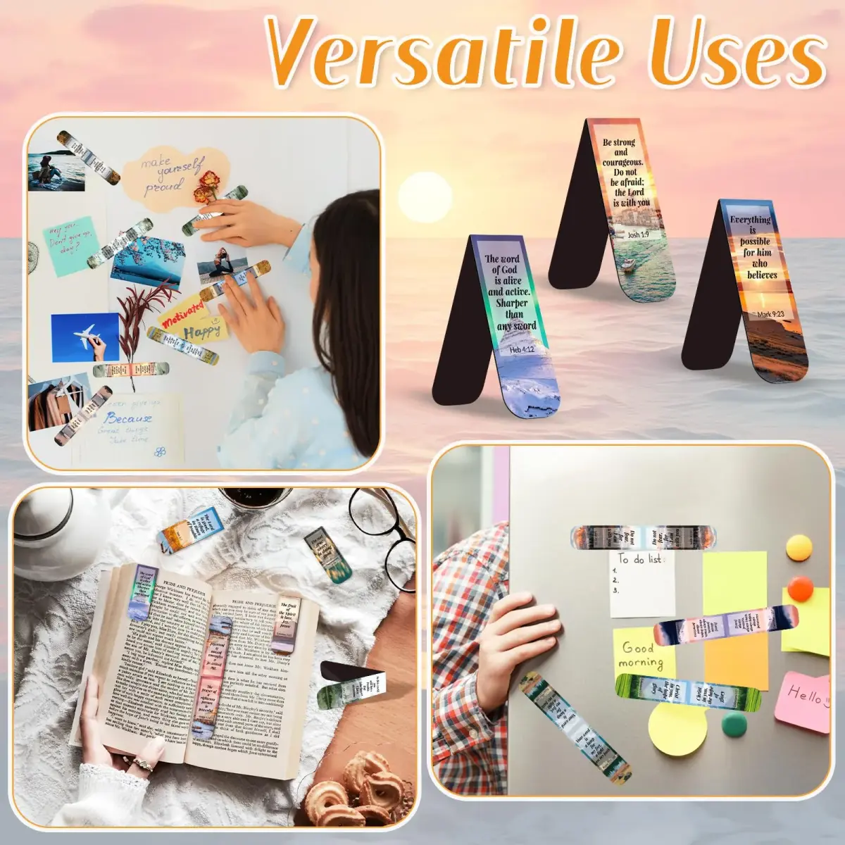 Diteryy 108-Piece Bible Magnetic Bookmarks Set | Inspirational Christian Verse Page Markers - view 6