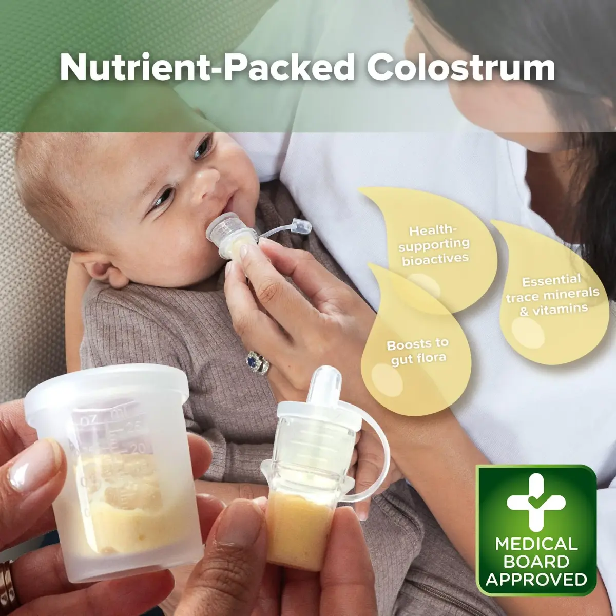 haakaa Colostrum Collector Kit 2ml/6pcs & Lidded Feeding Cup 25ml | Award-Winning Design for Newborns - view 2