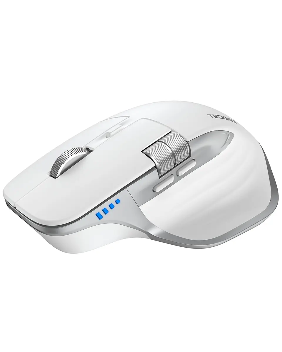 TECKNET Wireless Mouse, 3-Device Bluetooth Rechargeable Ergonomic Optical Mouse with Side Scroll Wheel & 6-Level DPI | 4800 DPI - main product image